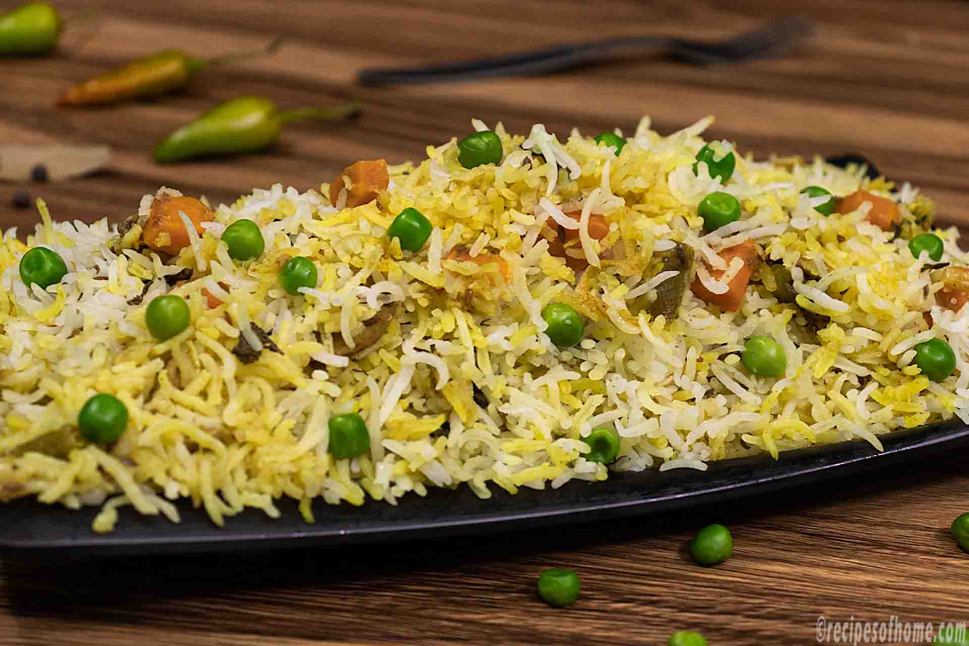 Veg Biryani – fragrant basmati rice with mixed vegetables and South Indian spices at Bangalore Cafe Malta